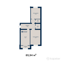 ЖК Janybek Kerei — 2-ком 85,9 м² (от 43 829 400 тг)