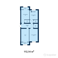 ЖК Janybek Kerei — 3-ком 112,1 м² (от 57 191 400 тг)