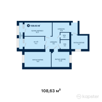ЖК Janybek Kerei — 4-ком 108,6 м² (от 55 401 300 тг)