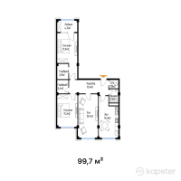 ЖК Birlik — 3-ком 99,7 м² (от 36 889 000 тг)