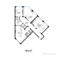 ЖК Birlik — 3-ком 154 м² (от 56 980 000 тг)