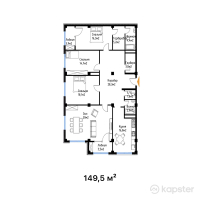 ЖК Birlik — 4-ком 149,5 м² (от 55 315 000 тг)