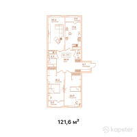 ЖК Vendome — 3-ком 121,6 м² (от 122 816 000 тг)