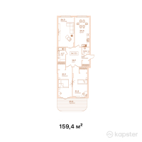 ЖК Vendome — 3-ком 159,4 м² (от 160 994 000 тг)