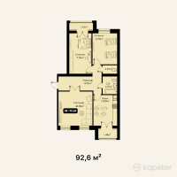 ЖК Samal — 3-ком 92,6 м² (от 38 892 000 тг)