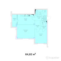 ЖК Ray Residence — 2-ком 64,8 м² (от 22 038 800 тг)