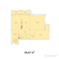 ЖК Ray Residence — 3-ком 95,7 м² (от 32 527 800 тг)