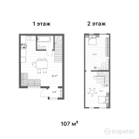 КГ Оазис — 3-ком 107 м² (от 44 940 000 тг)