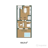 Таунхаус Aktau Terrace Avenue — 2-ком 64,9 м² (от 20 768 000 тг)