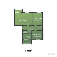 ЖК Prime residence — 3-ком 110 м² (от 34 100 000 тг)