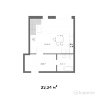 Таунхаус Sunday Terrace — 1-ком 33,3 м² (от 17 503 500 тг)