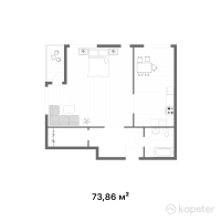 Таунхаус Sunday Terrace — 2-ком 73,9 м² (от 38 776 500 тг)