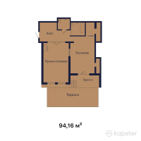 КД на Жамакаева — 1-ком 94,2 м² (от 103 576 000 тг)