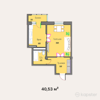 ЖК Nomad City — 1-ком 40,5 м² (от 15 806 700 тг)