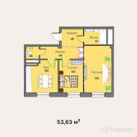ЖК Nomad City — 2-ком 53,6 м² (от 20 915 700 тг)