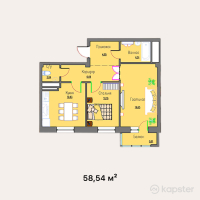 ЖК Nomad City — 2-ком 58,5 м² (от 22 830 600 тг)