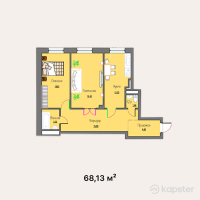 ЖК Nomad City — 2-ком 68,1 м² (от 26 570 700 тг)