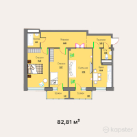 ЖК Nomad City — 3-ком 82,8 м² (от 32 295 900 тг)
