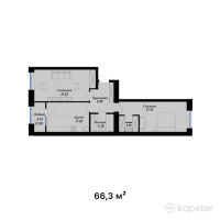 ЖК Zhana Alem — 2-ком 66,3 м² (null)