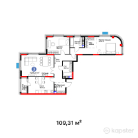 ЖК Nexpo Trend — 3-ком 109,3 м² (от 67 662 890 тг)