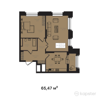 ЖК La Vie — 2-ком 65,5 м² (от 52 048 650 тг)