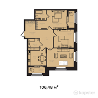 ЖК La Vie — 3-ком 106,5 м² (от 84 651 600 тг)
