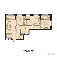 ЖК La Vie — 3-ком 108,1 м² (от 85 963 350 тг)