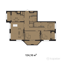 ЖК La Vie — 4-ком 124,2 м² (от 98 707 200 тг)