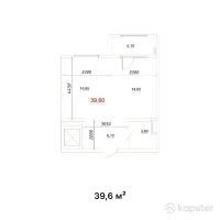 ЖК Sievers Town — 1-ком 39,6 м² (от 13 068 000 тг)