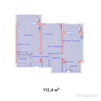 ЖК Aspen — 3-ком 112,4 м² (от 123 640 000 тг)