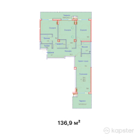 ЖК Aspen — 4-ком 136,9 м² (от 150 590 000 тг)