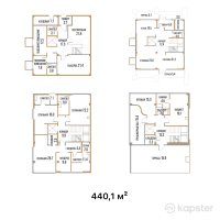 Таунхаус Exclusive Almaly — 5-ком 440,1 м² (от 1 364 310 000 тг)