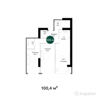 ЖК RAMS Evo — 3-ком 100.4 м² (от 75,888,143 тг)