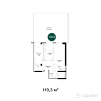 ЖК RAMS Evo — 3-ком 119.3 м² (от 88,370,371 тг)