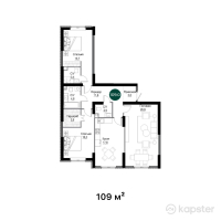 ЖК Rams City — 3-ком 109 м² (от 85 899 412 тг)