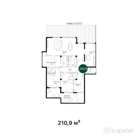 ЖК La Verde — 5-ком 210,9 м² (от 253 080 000 тг)