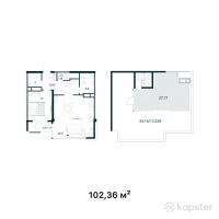ЖК Royal Time — 2-ком 102,4 м² (от 89 830 400 тг)