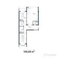 ЖК Royal Time — 3-ком 106,9 м² (от 86 580 900 тг)