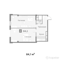 ЖК Exclusive Opera — 2-ком 84,1 м² (от 194 439 200 тг)