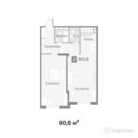 ЖК Exclusive Opera — 2-ком 90,6 м² (от 209 467 200 тг)