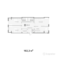 ЖК Exclusive Opera — 3-ком 162,3 м² (от 375 237 600 тг)