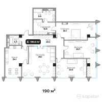 ЖК Авторский дом 42 — 4-ком 190 м² (от 285 000 000 тг)