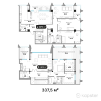ЖК Авторский дом 42 — 5-ком 337,5 м² (от 506 250 000 тг)