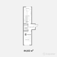 ЖК Altyn City — 1-ком 44,6 м² (от 17 446 420 тг)