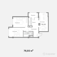 ЖК Altyn City — 3-ком 76,9 м² (от 30 079 630 тг)