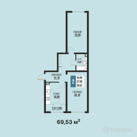 ЖК Shahar City — 2-ком 69,5 м² (от 24 658 300 тг)