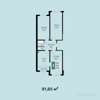ЖК Shahar City — 3-ком 91,9 м² (от 32 606 750 тг)