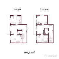 ЖК Firkan Primo — 4-ком 206,6 м² (от 120 872 700 тг)