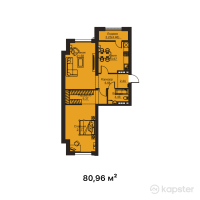 ЖК Aulet Residence — 2-ком 81 м² (от 40 834 300 тг)