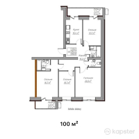 ЖК Abylai Khan — 4-ком 100 м² (от 33 000 000 тг)